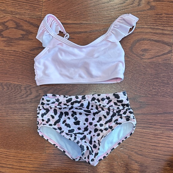 Girl pink leopard bikini size 2t - Picture 1 of 1